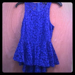Blue lace shirt